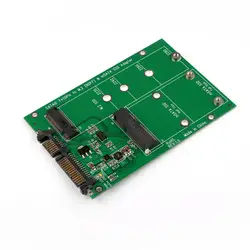 2 в 1 Mini PCI-E 2 Lane M.2 и mSATA SSD SATA III 7 + 15 Pin адаптер