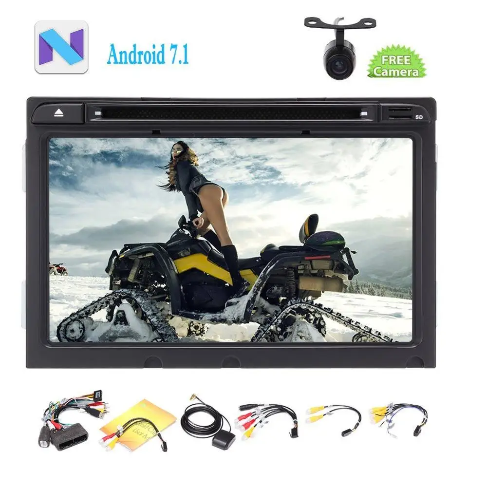 Бесплатная сзади Камера + Android 7.1 dvd плеер автомобиля для Hyundai Elantra 2016 4 ядра в тире GPS