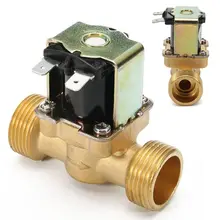 New 3/4 INCH NPSM 12V DC Slim Brass Electric Solenoid Valve Gas Water Air Normally Closed 2 Way 2 Position Diaphragm Valves цена New 3/4 INCH NPSM 12V DC Slim Brass Electric Solenoid Valve Gas Water Air Normally Closed 2 Way 2 Position Diaphragm Valves цены онлайн