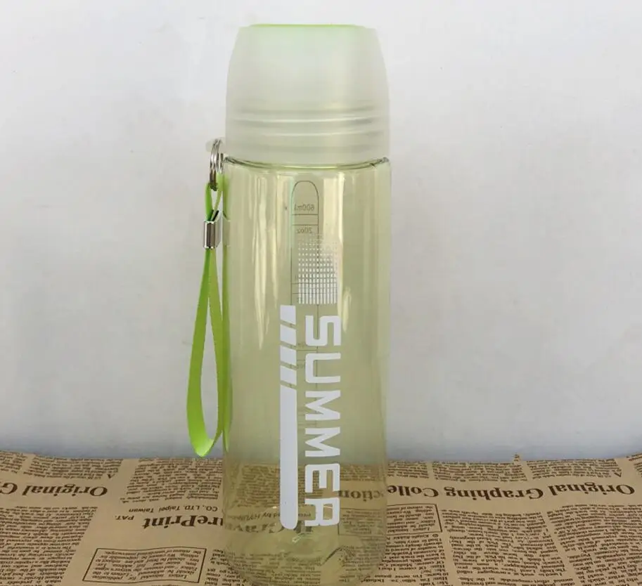 600 мл пластиковая бутылка для воды простой дизайн герметичная портативная Спортивная бутылка для воды для путешествий - Цвет: 4