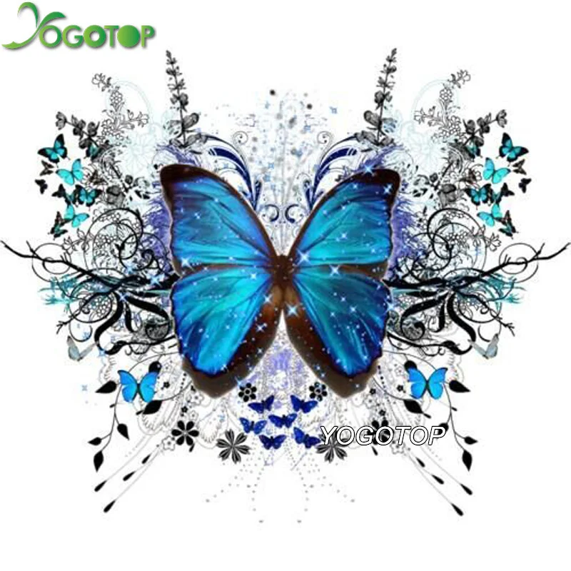 

YOGOTOP Diy Diamond Painting Cross Stitch Kits 5D Diamond Mosaic Decorative Painting Square Diamond Embroidery butterfly ZB243