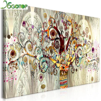 

YOGOTOP 5D Full Square Diamond Embroidery Abstract money Tree DIY Diamond Painting Cross Stitch Mosaic Christmas large QA631