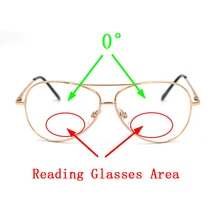 10 пар/лот бифокальные очки для чтения, лупа для женщин и мужчин, очки пилота для дальней дальности, Золотые очки с двойным лучом