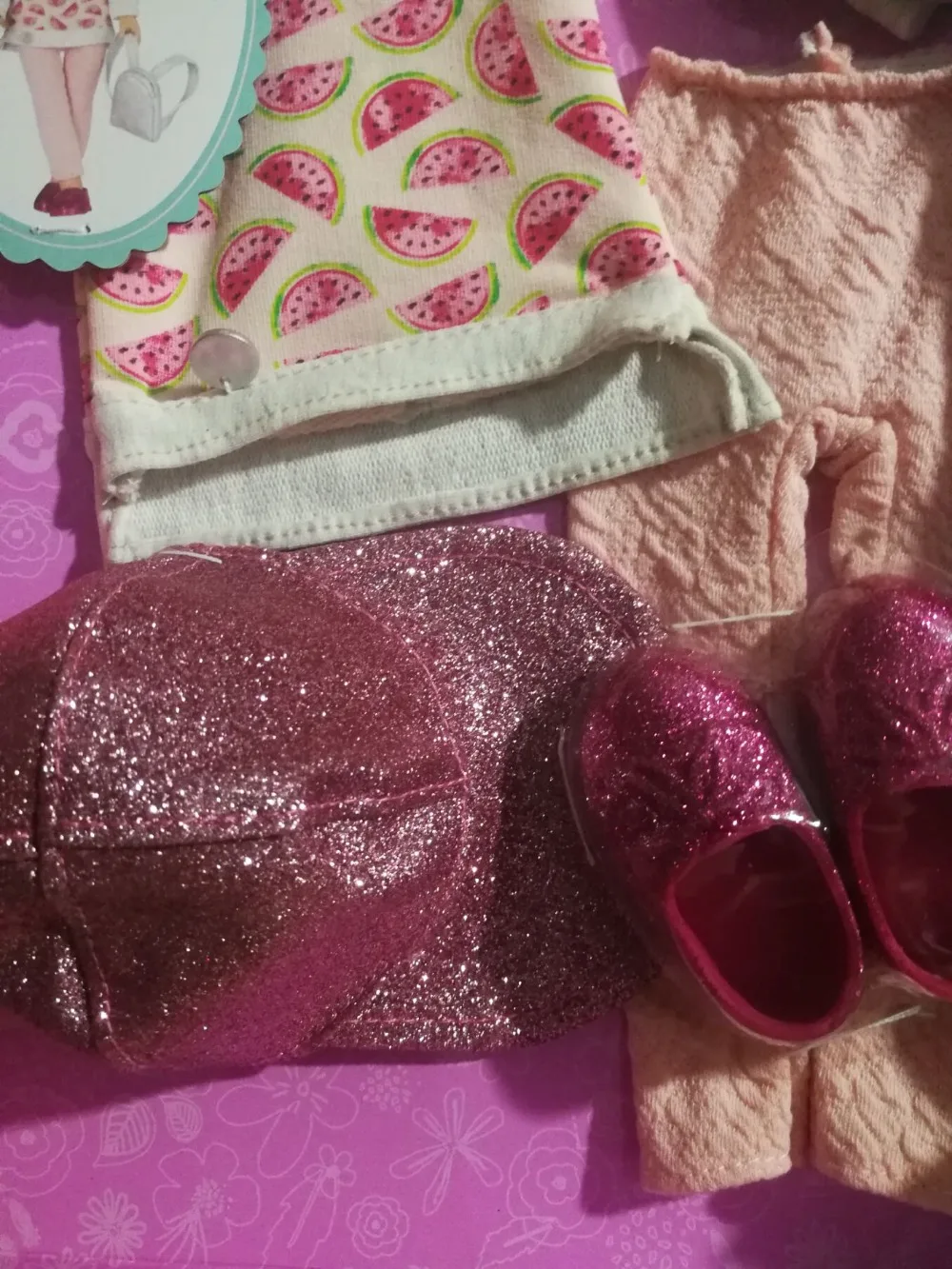 Аксессуары для кукол, сумки для одежды, обувь и шляпы для куклы 36 см