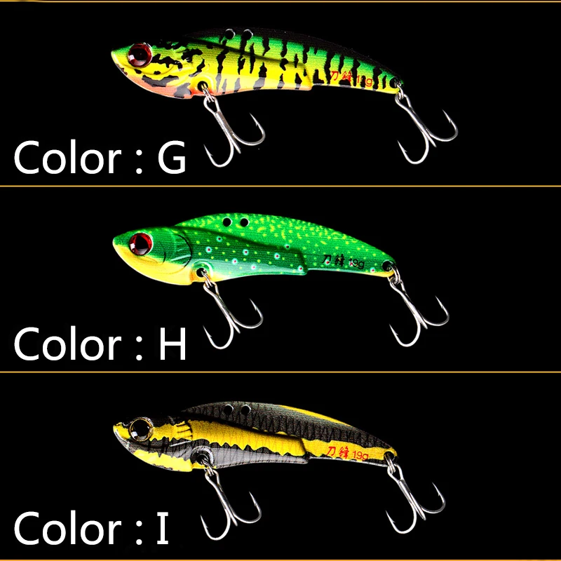 Новое поступление 12 цветов светящаяся металлическая VIB Высококачественная рыболовная приманка рыболовные снасти, воблер вибрационная ложка Спиннер Тонущая приманка