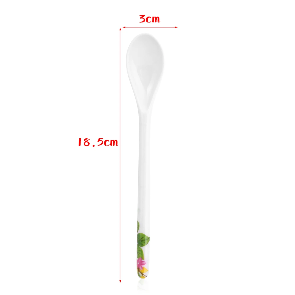 Kitchen Melamine Spoons Imitation ceramics Long Handle Coffee Sugar Dessert Children Tea Scoop Portable Soup Spoon soup spoon,plastic spoon