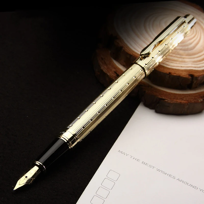 Luxury Band Fountain Pen Gold Silver Clip Optional High Quality Metal