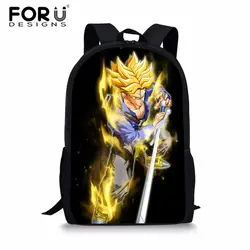 FORUDESIGNS/Dragon Ball рюкзак Ультра инстинкт Гоку Z Вегета супер Saiyain повседневное Школьная Сумка Обувь для мальчиков девочек подростковый портфель