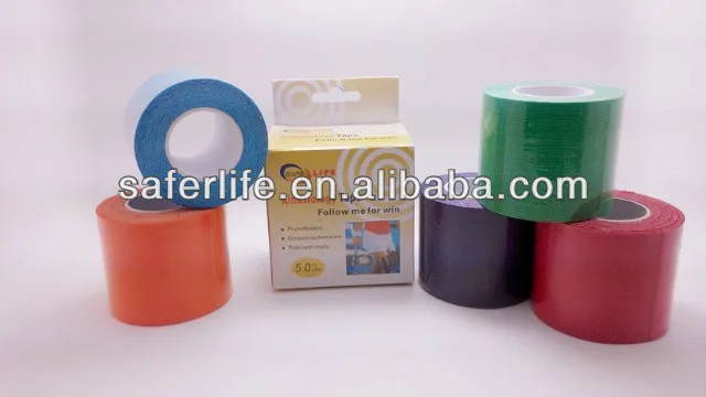 

20% off wholesale 5cm x 5m assorted colors sport cotton athlete kinesiology therapeutic therapy muscle tape