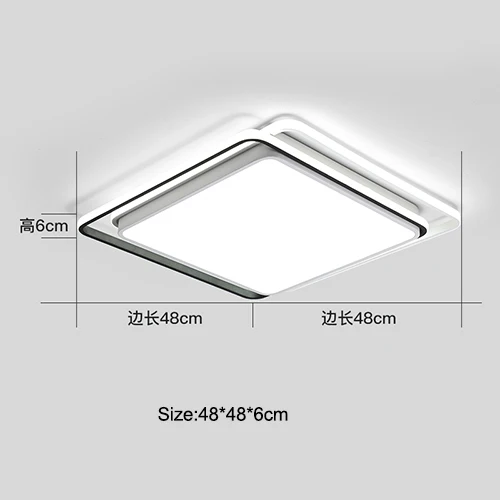 Современный умный дом светодиодный Люстра черный белый квадратный Современный Высококачественный Люстра для гостиной спальни лампа для учебы AC85-260V - Цвет абажура: white