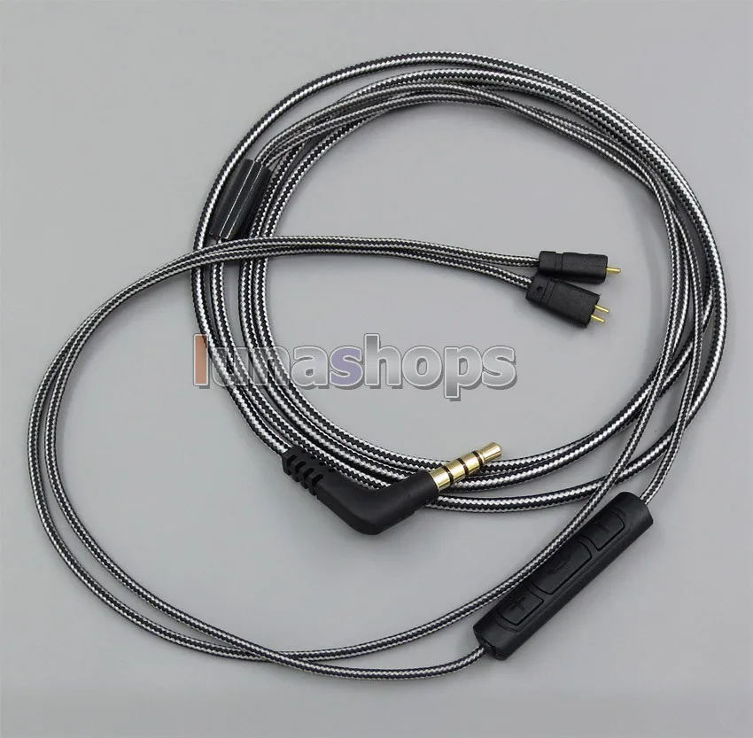 Кабель дистанционного управления для наушников LN005089 Black/White + Mic Ultimate Ear UE TF10 SF3 SF5 5EB
