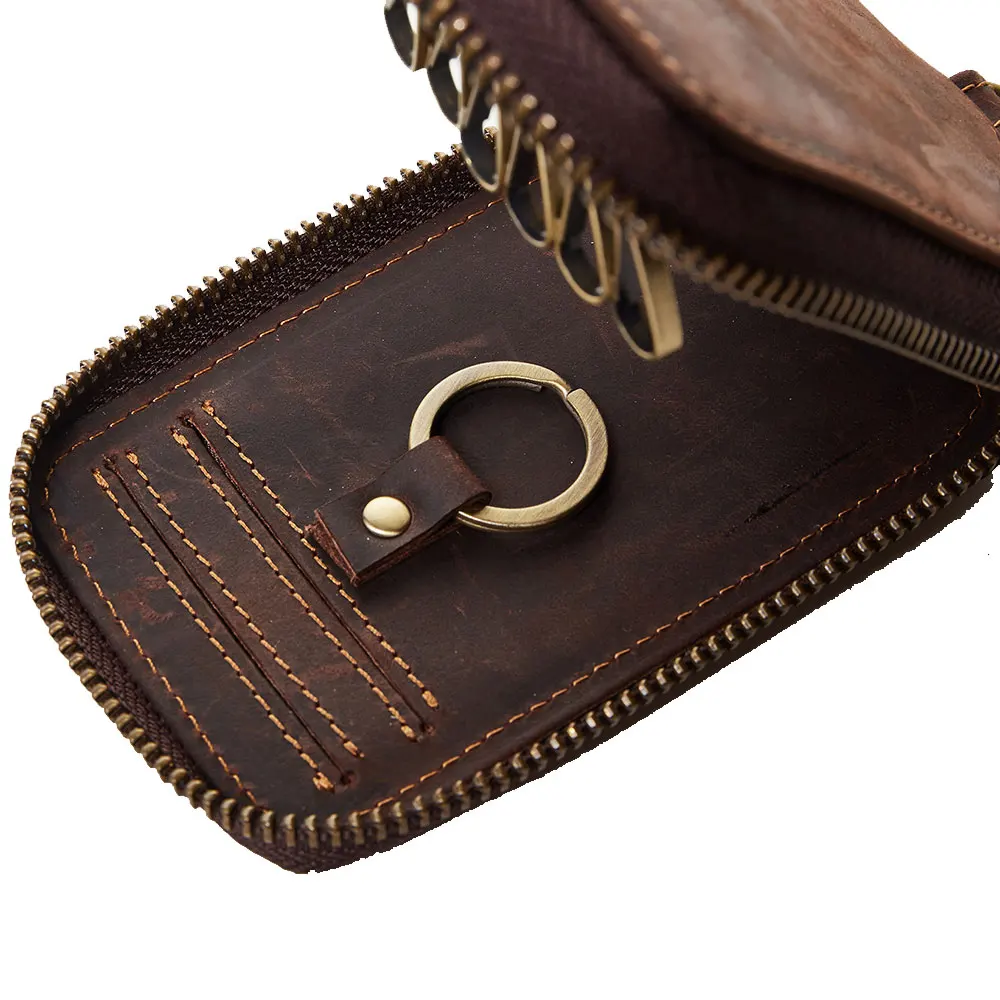 Joyir 100% Натуральная Кожа Ключевые Кошельки Женщины Key Holder Кошелек Мужчины молния