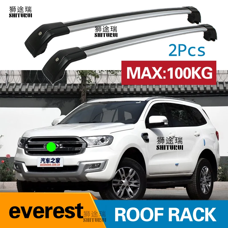SHITURUI 2 шт. кровельные рейки для FORD everest SUV 2016 + боковые из алюминиевого сплава