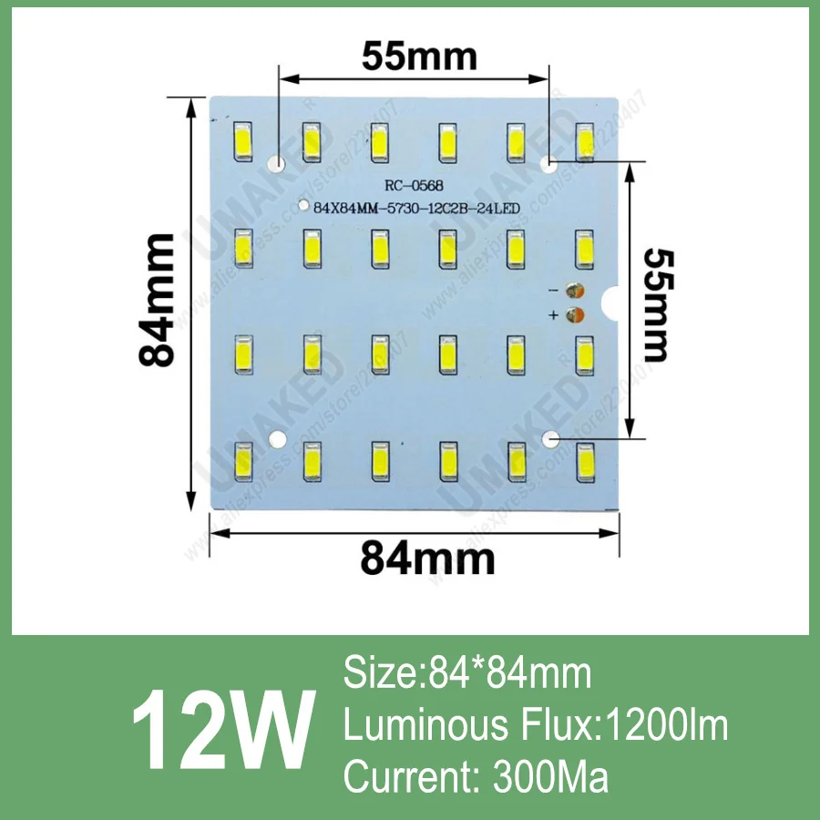 6 Вт 12 Вт 15 Вт 18 Вт светодиодный потолочный светильник, led pcb с 5730 для ламповый светильник, алюминиевая пластина с чипом smd5730