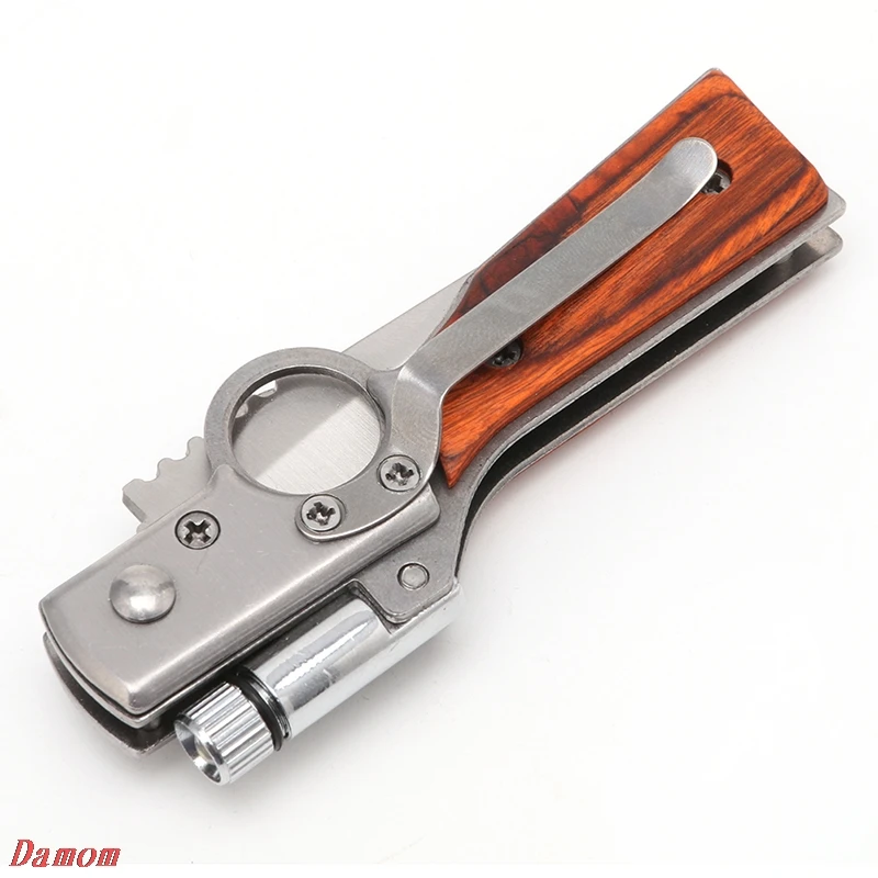 

Tactical Folding Blade Knife Survival Hunting Camping Pocket Knife With LED New