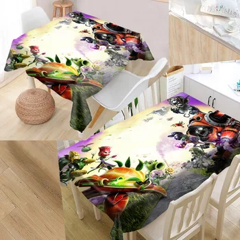 

Plants VS Zombies 02 Game Custom Table Cloth Oxford Print Rectangular Waterproof Oilproof Table Cover Square Wedding Tablecloth