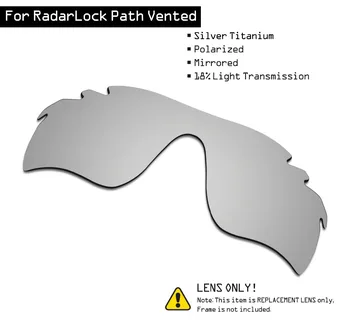 

SmartVLT Polarized Sunglasses Replacement Lenses for Oakley RadarLock Path Vented - Silver Titanium