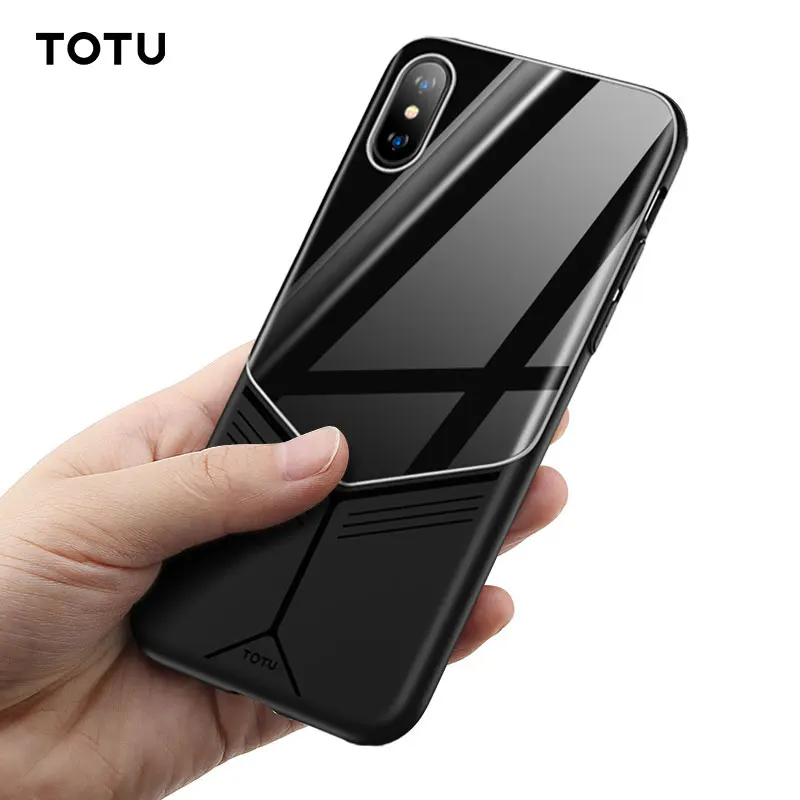 TOTU Tempered Glass Case For iPhone Xs Max Xr Luxury Coque Ultra Thin Protective Cover max Fundas |