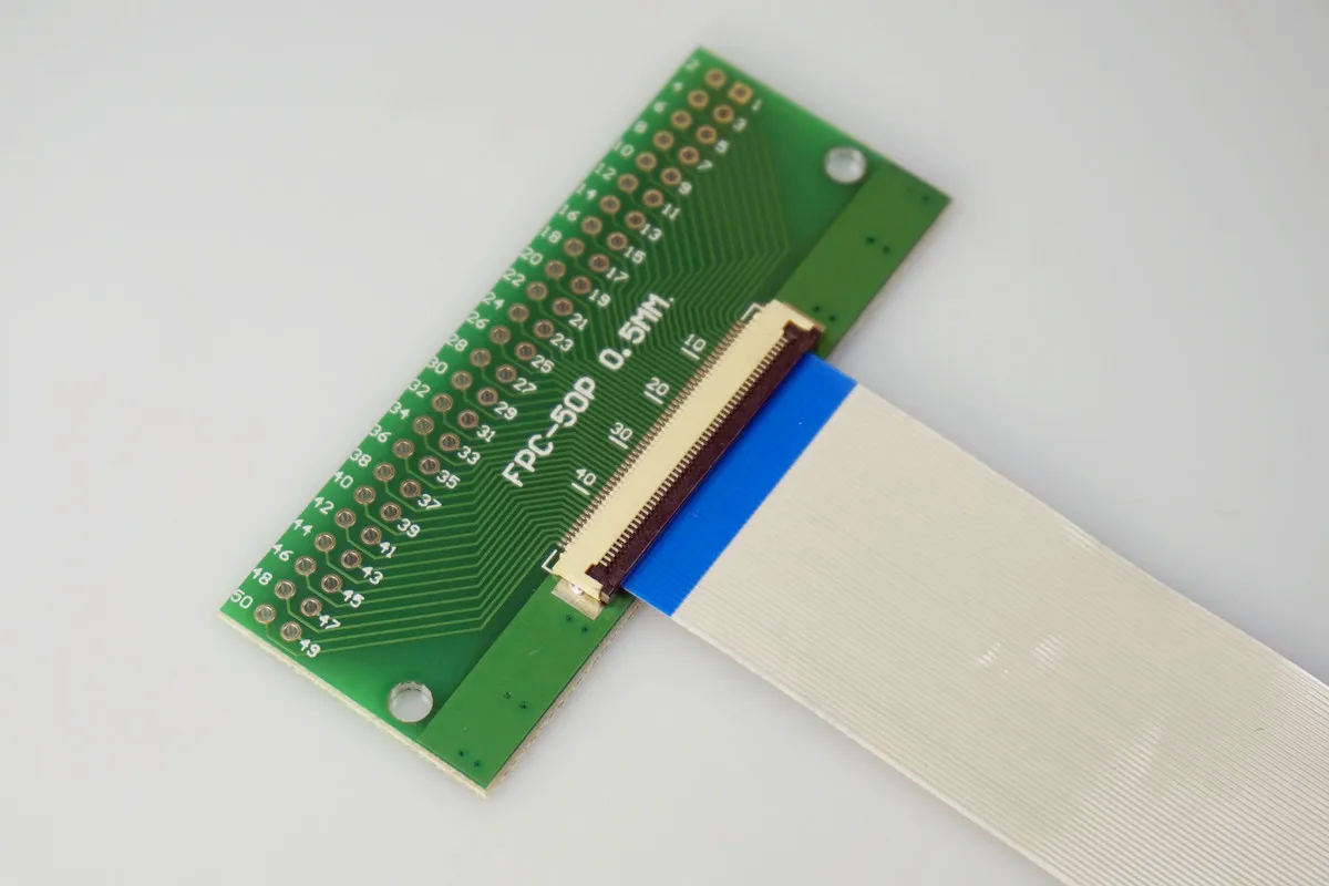 2 комплекта Кабель FFC FPC 50 Pin 0 5 мм Шаг до 54 сквозное отверстие DIP PCB адаптер 60 100 150 200