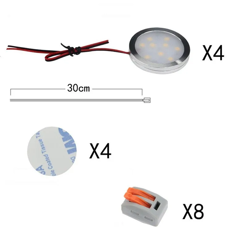 12V under cabinet led lighting red black wire  02