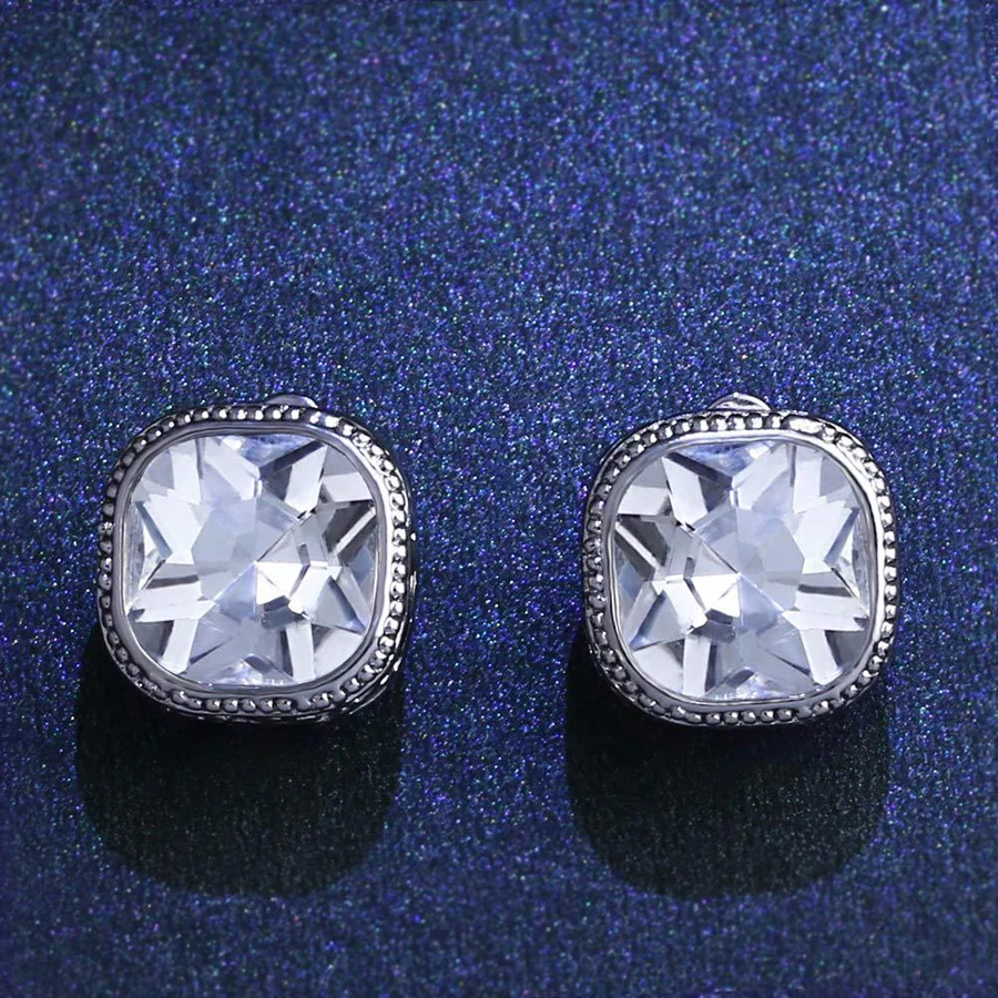 

IDESTINY Clip-on Earrings Without Piercing for Women High Quality Simple Square Design Wedding Party Bijoux Gift Wholesale
