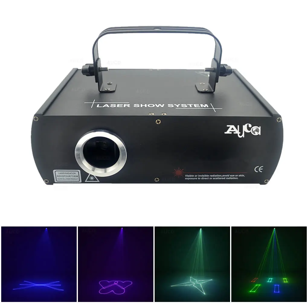 

AUCD Red Green Blue Beam Animation Laser Professional DMX Projector 500mW Stage Lighting DJ Show Club Party Scanner Light 500RGB