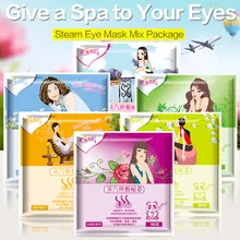 Steam Mask Mix Package 6 Bags/lot Eye Steam Warm Mask Eyes Fatigue Relief Anti-puffiness Self Warming Pad Vapour Mask