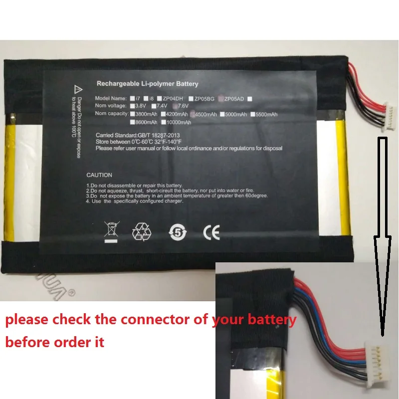 New Battery for Chuwi CWI533 Tablet PC Li Polymer Rechargeable