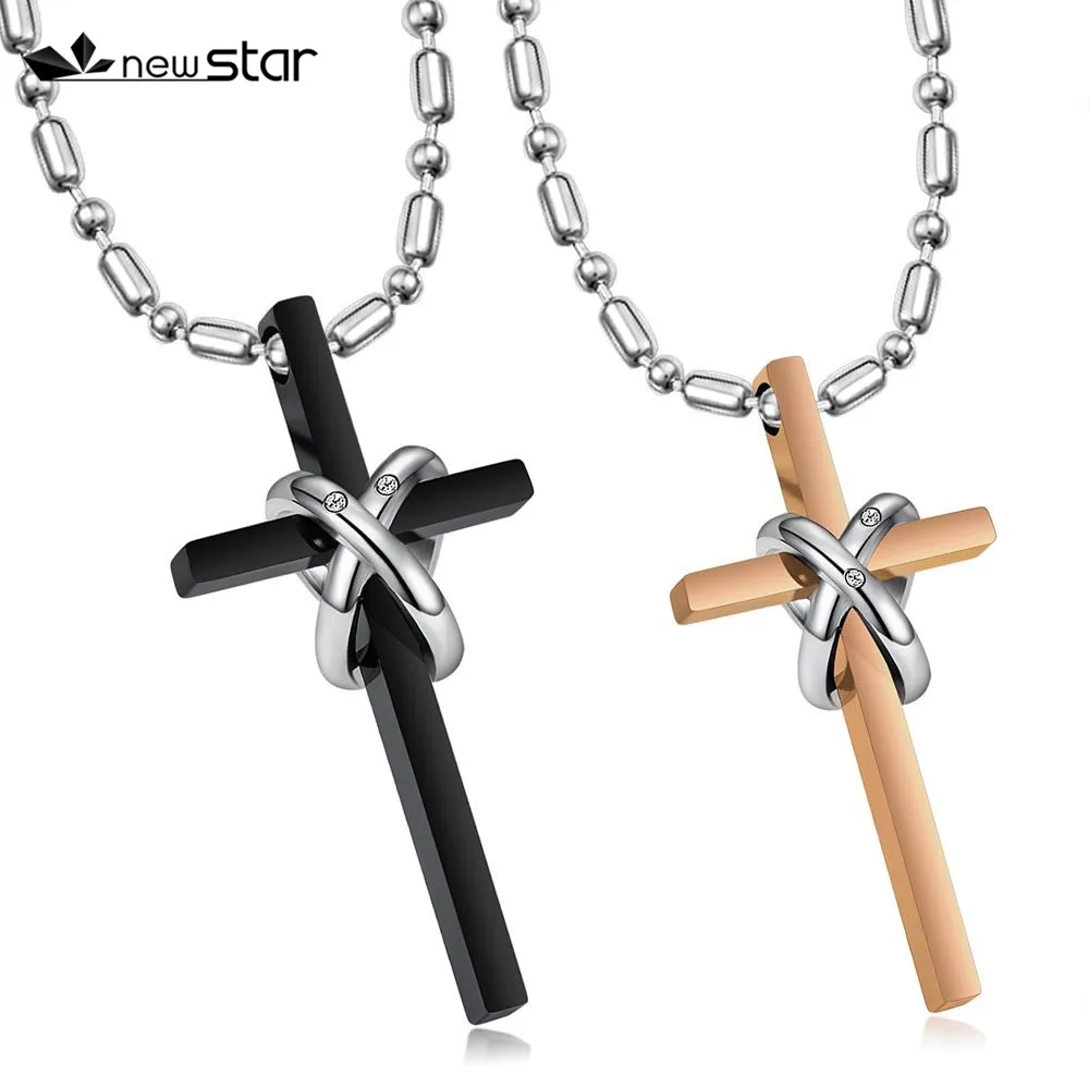 Heytea Cross Necklace For Men, Stainless Steel Cross Pendant Necklaces For  Men Pendant Chain 16-30 Inches Chain Gold Silver Black Cross Necklace Black  | Fruugo ZA