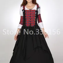 Новинка модные готический, викторианской эпохи Рококо Лолита платья в красную клетку викторианское бальное платье Платья для вечеринок