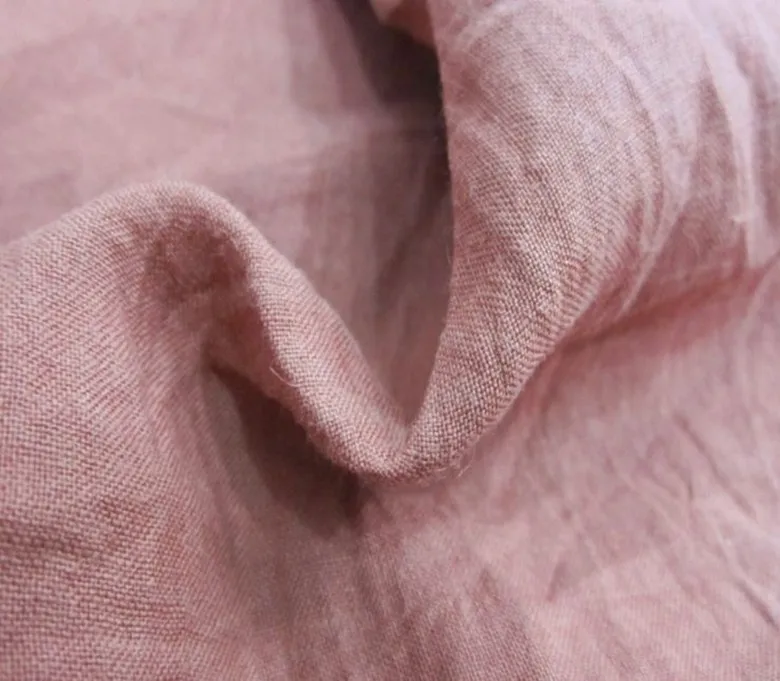 

L11892 Pure Linen Crinkle Fabric 100% Linen 135 cm 55'' width 178 gsm clothes fabric pink white gray blue colors 10 m for sample