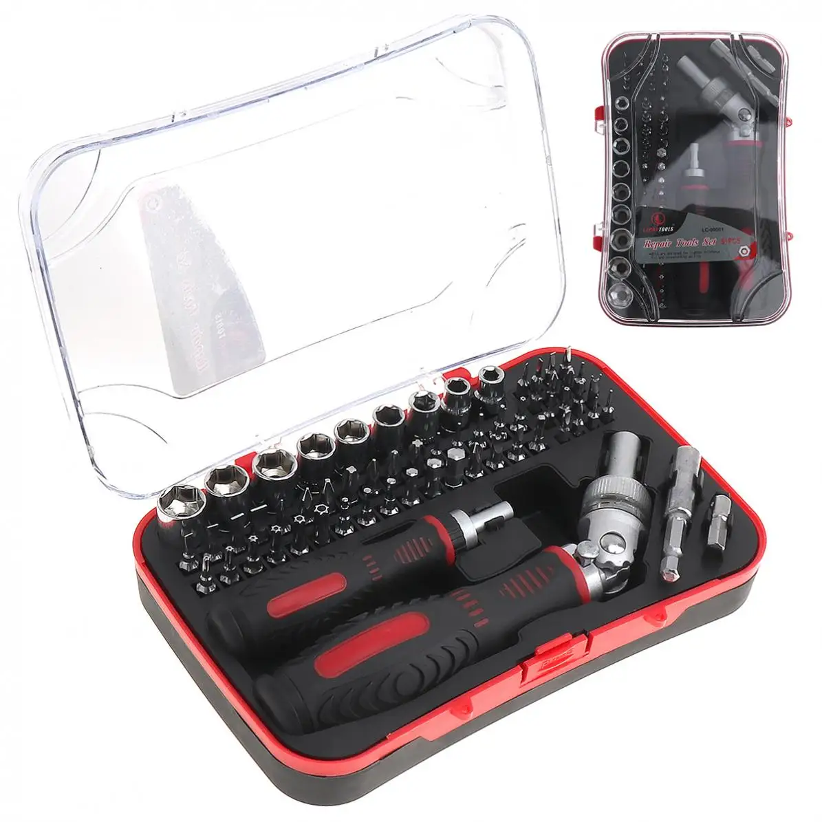 

61pcs Multifunction CR-V 1/4" Tools Kit Support Demolition Mobile Phone Computer for Home Mechanical