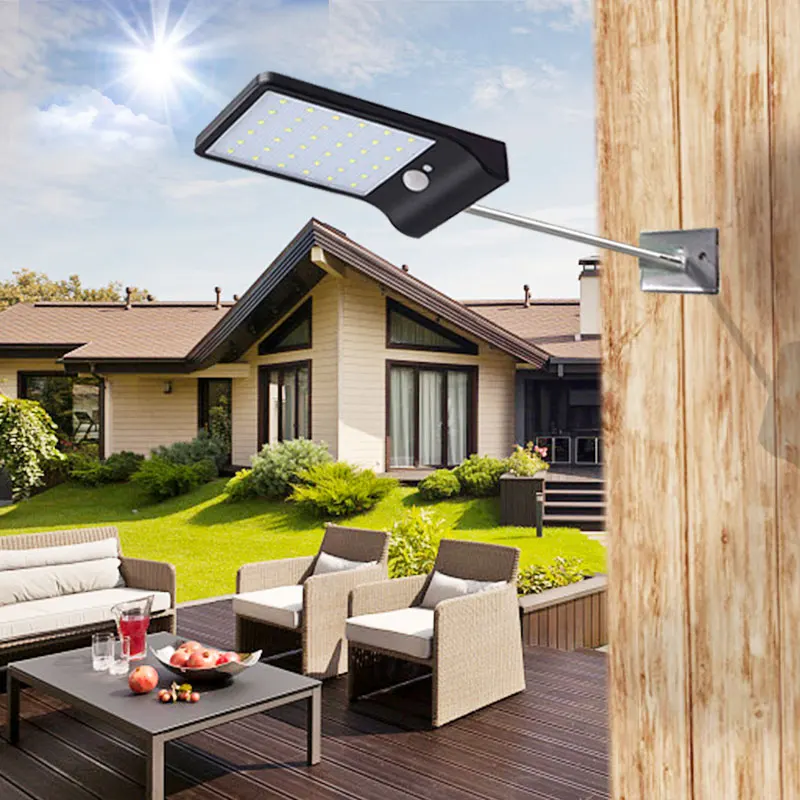 

Upgraded 36 leds Solar Light Color Adjustable With Controller Three Modes Waterproof Lamp Lights For Outdoor Garden Wall Street