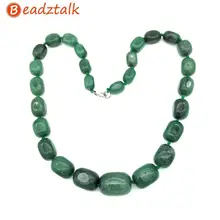 Бусы из натурального камня Градуированные колье вечерние ювелирные изделия Размер 9x12 мм до 16x24 мм Амазонит Jaspers Howlite Unakite и т. Д