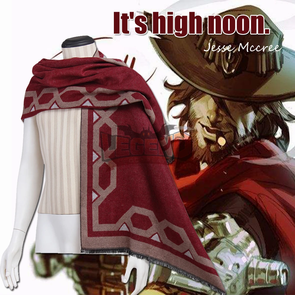 Мужской шарф для косплея джесси макcree красный шарф|scarf men|scarf scarvesscarf red |
