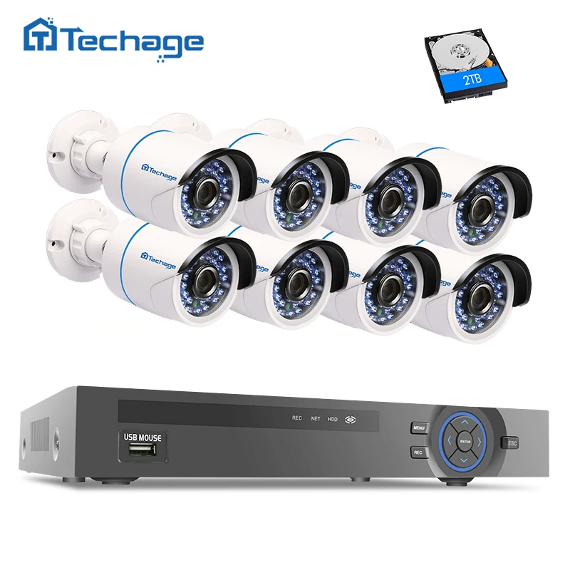 bilder für Techage Full HD 8CH NVR 1080 P POE CCTV-System Kit (8) 2.0MP Outdoor Ip-kamera Wasserdichte IR P2P Sicherheit Videoüberwachung Set bilder für Techage Full HD 8CH NVR 1080 P POE CCTV-System Kit (8) 2.0MP Outdoor Ip-kamera Wasserdichte IR P2P Sicherheit Videoüberwachung Set