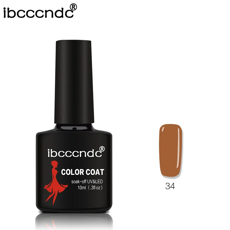 Дизайн ногтей гель Ibcccndc 80 цветов 10 мл замачиваемый Эмаль светодиодный УФ-гель для ногтей лак стойкий лак лампа для ногтей гель - Цвет: 34