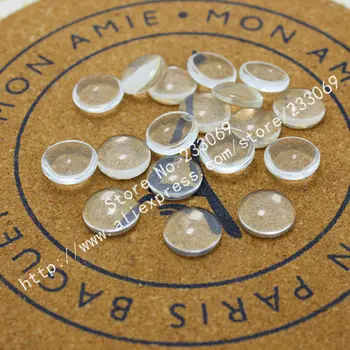 

100pcs/lot Fashion clear glass cabochons tray pendant cover 14mm Wholesale Cabochon T0060