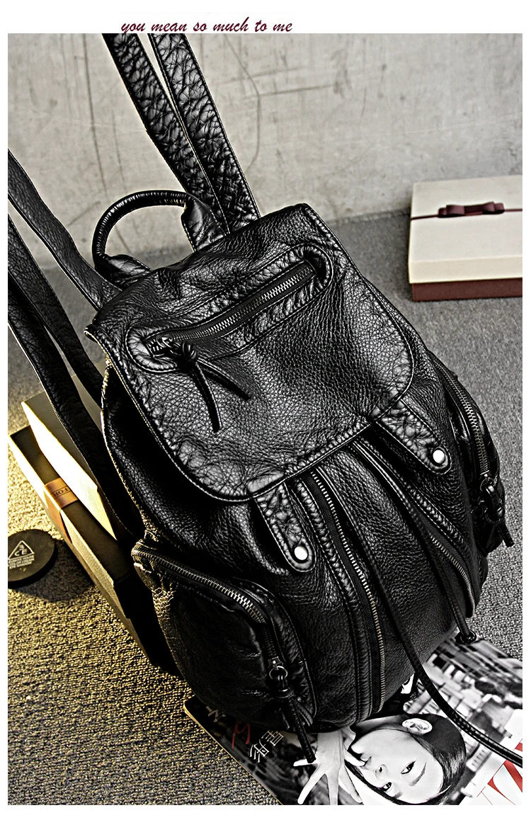 big brand fashion vintage backpack 2017 new style pu leather shoulder
