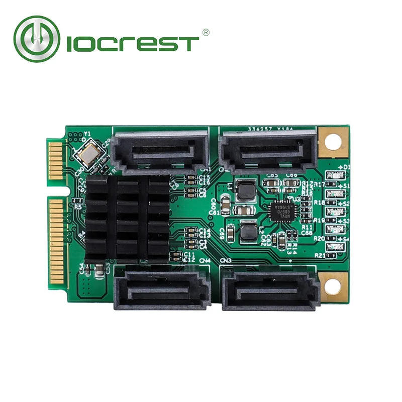  IOCREST 4 Port SATA III 6G Mini PCI Express Marvel 88SE9215 controller Karte SATA3.0 mini pci expre