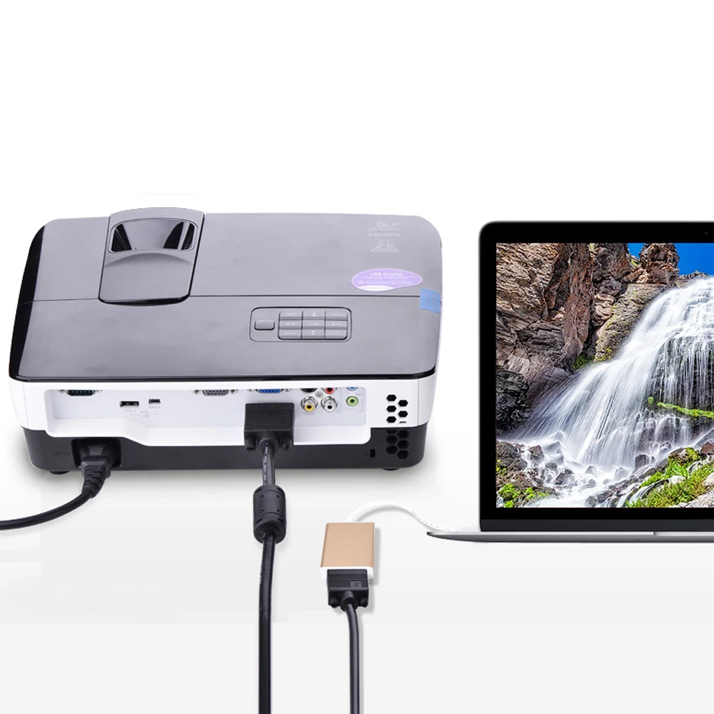 TUTUO USB 3 1 Тип C папа к VGA Женский конвертер разъем Кабель адаптер для Apple Macbook Chromebook