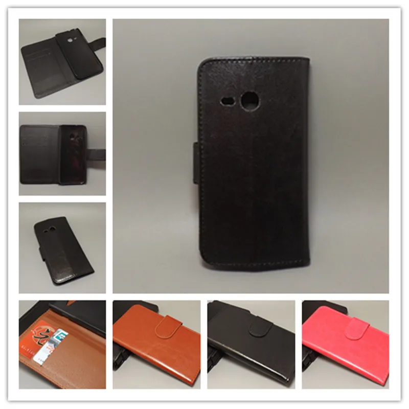 

Crazy horse Flip leather case Credit Card Slots with 2 Card Holder and pouch slot For HTC One Mini 2 M8 Mini free shipping