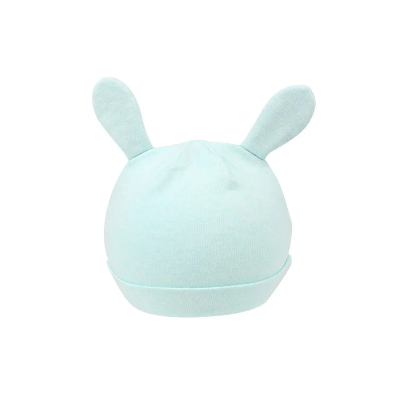 Cotton Newborn Baby Hat With Ears Cartoon Rabbit Soft Baby Beanie Boys Girls Tire Cap Solid Comfortable Newborn Beanie Hat 2018 (15)
