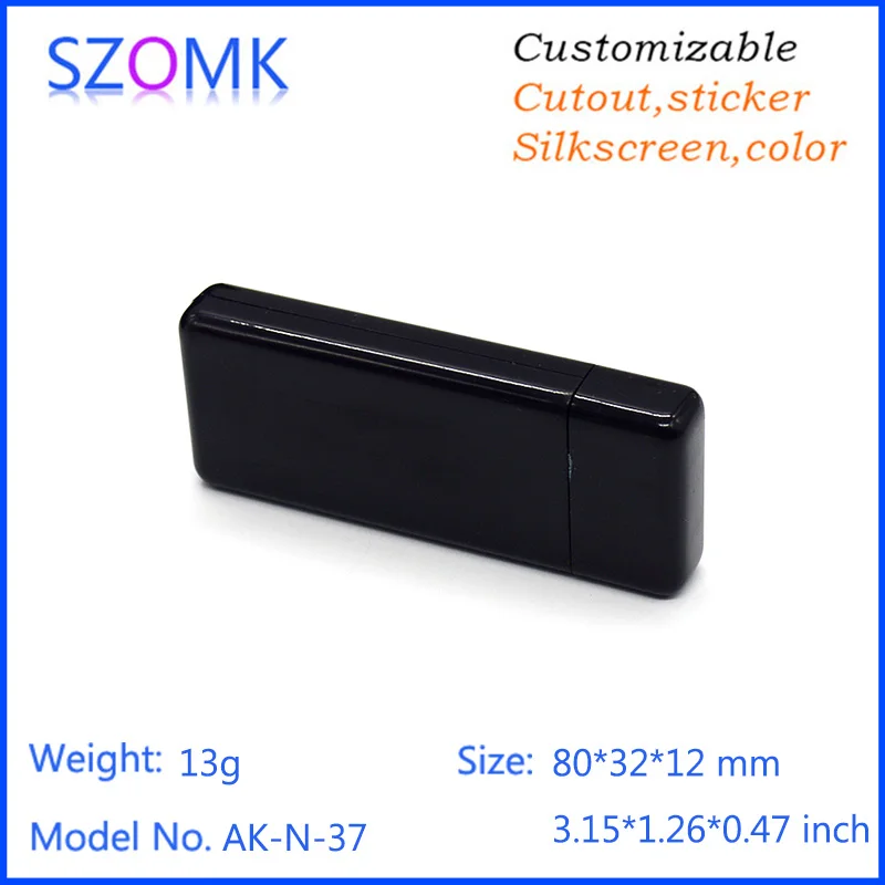 

1 pcs, szomk white small usb flesh drive enclosure 80*32*12mm electronic USB card outer shell small plastic usb stick enclosure