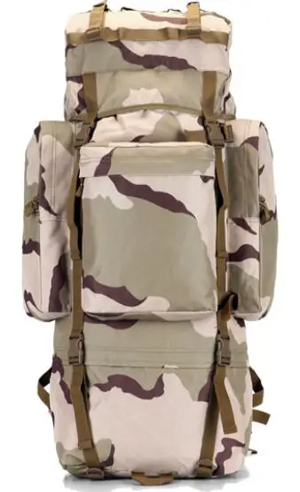 Военный тактический рюкзак, 70Л, большая вместительность, походные сумки, уличная спортивная сумка, мужской походный рюкзак, рюкзак для путешествий - Цвет: three sand