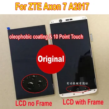 

100% Original AMOLED LCD Display Touch Panel Screen Digitizer Assembly Glass Sensor + Frame For ZTE Axon 7 A2017 A2017U A2017G