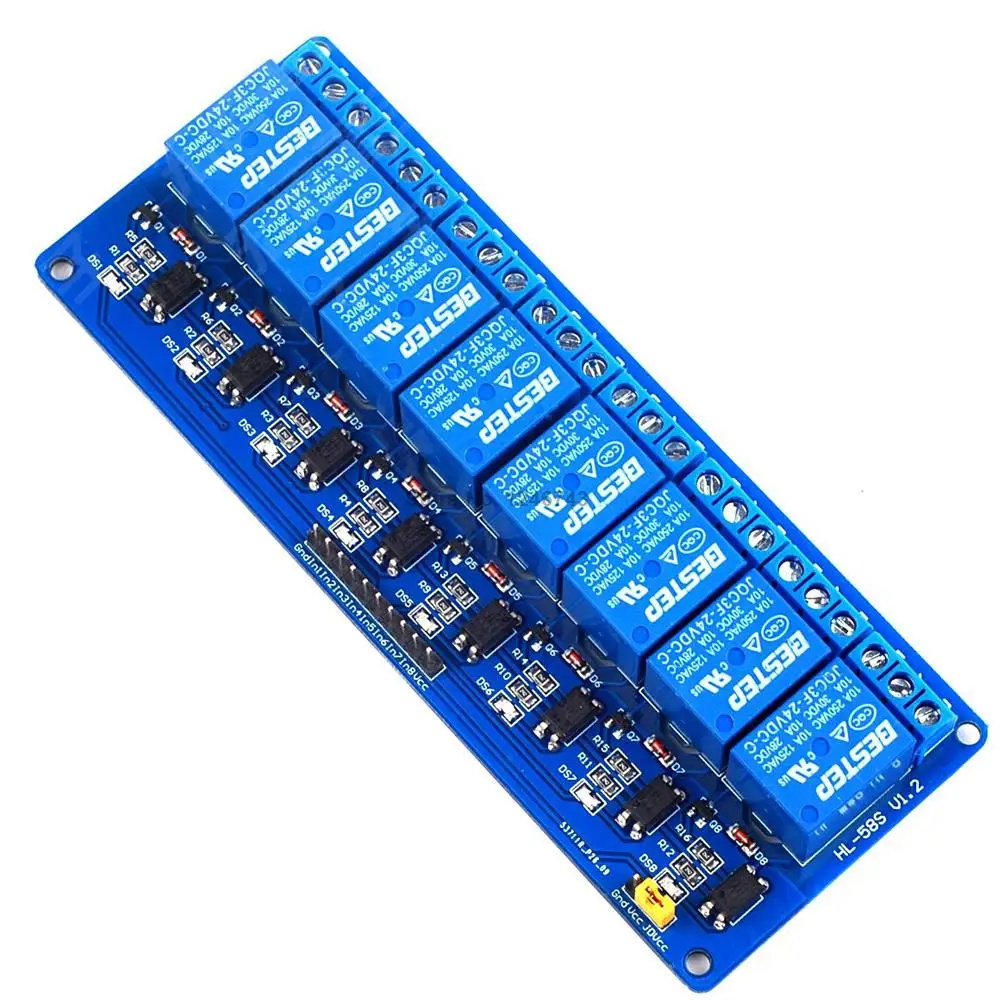 5PCS Relay 24V 8Channle Relay Module Relay Expansion Board Low Level