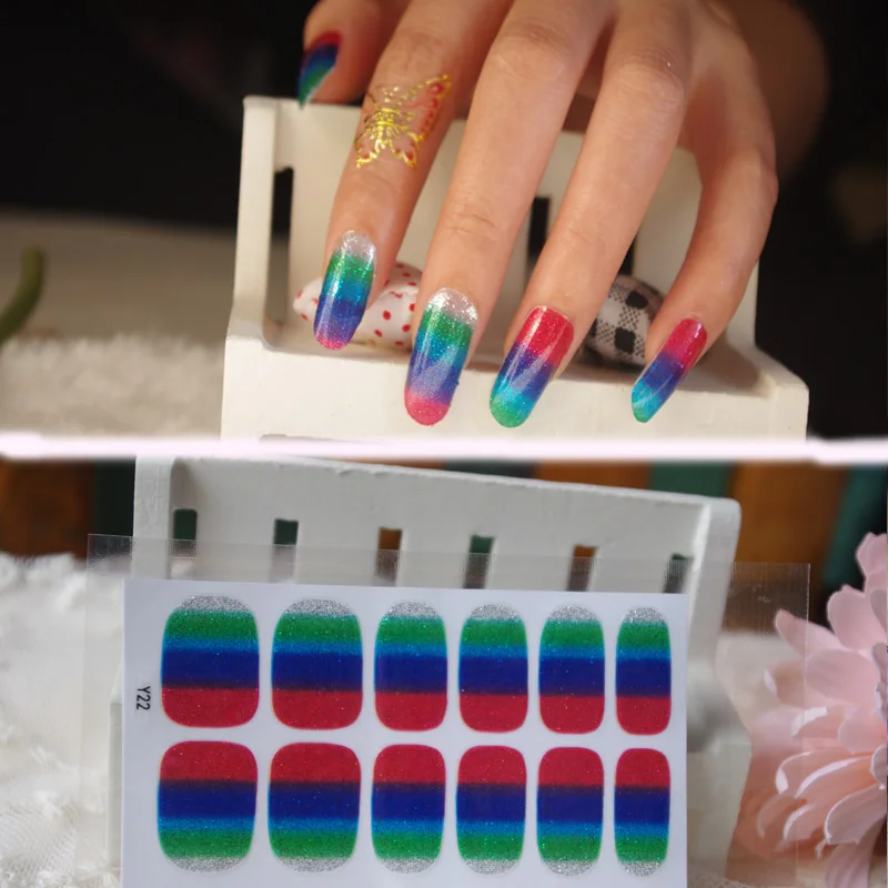 Full Nail WRAPS Art adhesive Sticker False Nails Foil decals Manicure