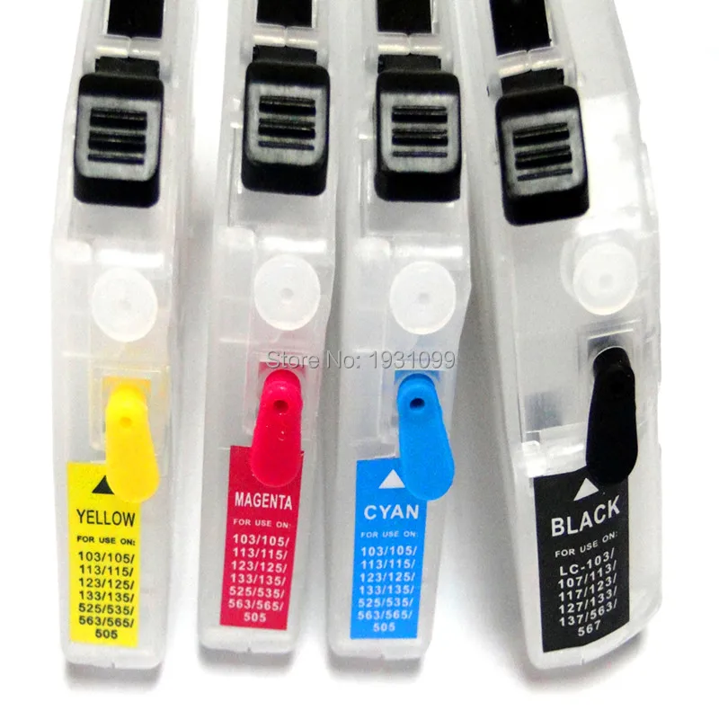 

1Set Refillable ink cartridge for Brother LC125 LC127 LC 125 LC 127 for brother DCP-J4110DW MFC-J4410DW MFC-J4510DW