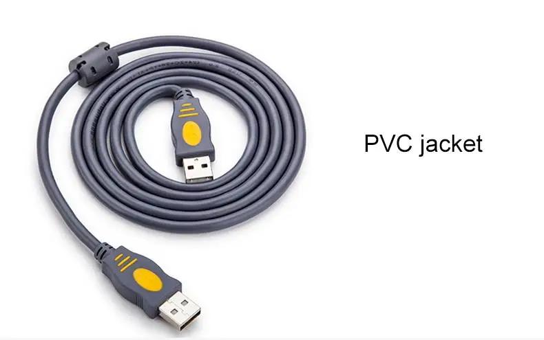 6USB to USB Cable A to Male High Speed Cord Data Adapter Sync Cable For HD Car Radiator Webcom 5M 10M 20M Extender Cable(China)